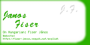 janos fiser business card